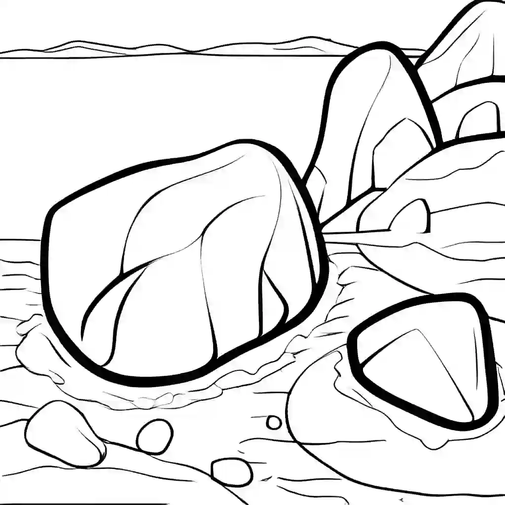 Rocks coloring pages